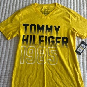 Kids Tommy Hilfiger Bright Yellow Tee with 1985 Graphic